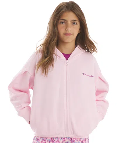 Champion Kids' Girls' 7-16 Full-zip Adorable Graphic Hoodie In Pink
