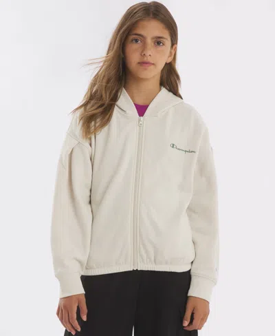 Champion Kids' Girls' 7-16 Full-zip Adorable Graphic Hoodie In White