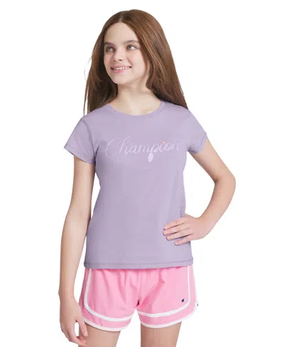 Champion Kids' Girls' 7-16 Multi Heart T-shirt In Purple