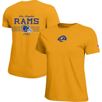 Champion Gold Los Angeles Rams Classic Sol T-shirt In Orange