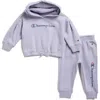 Champion Babies'  Graphic Hoodie & Joggers Set In Gray