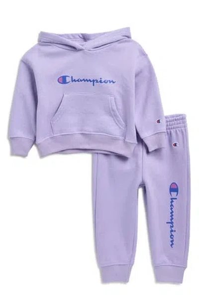 Champion Babies'  Graphic Hoodie & Joggers Set In Purple