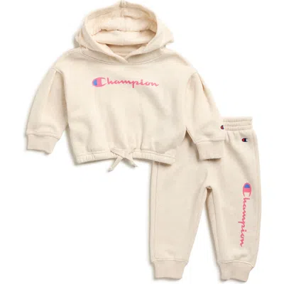 Champion Babies'  Graphic Hoodie & Joggers Set In White