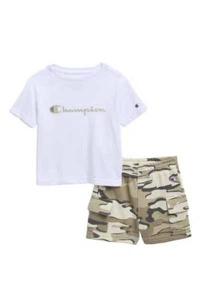 Champion Babies'  Graphic T-shirt & Cargo Shorts Set In Blue