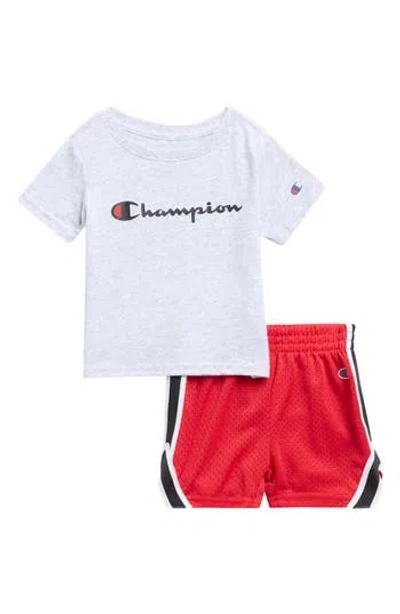 Champion Babies'  Graphic T-shirt & Mesh Shorts Set In White