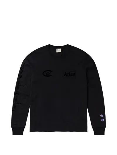 Champion Graphic-print Sweatshirt In Black