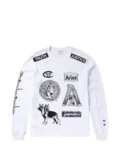 Champion Graphic-print Sweatshirt In White