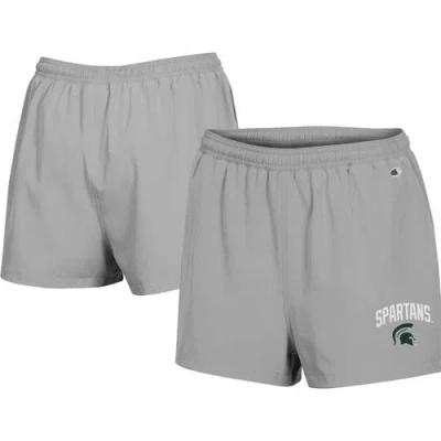 Champion Gray Michigan State Spartans Football Fan High Waist Shorts