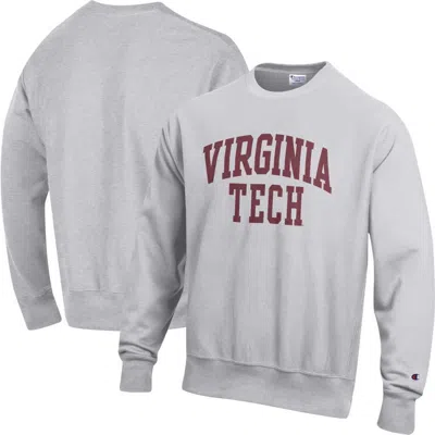 Champion Gray Virginia Tech Hokies Reverse Weave Fleece Sweatshirt