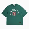 CHAMPION CHAMPION GREEN COTTON T SHIRT WITH LOGO EMBROIDERY