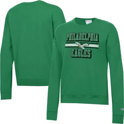 Champion Green Philadelphia Eagles Powerblend Fleece Sweatshirt