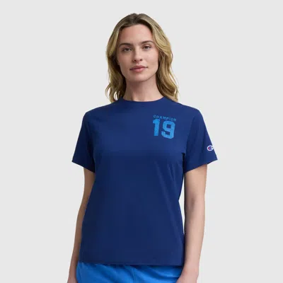 Champion Grid Iron '19 Graphic T-shirt, C  Logo In Blue