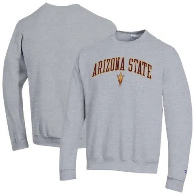 Champion Heather Gray Arizona State Sun Devils Arch Over Logo Pullover Sweatshirt