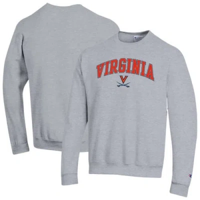 Champion Heather Gray Virginia Cavaliers Arch Over Logo Pullover Sweatshirt