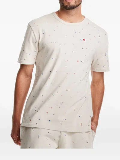 Champion Heritage Paint-splatter T-shirt In White
