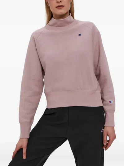 Champion High Neck Sweatshirt In Pink