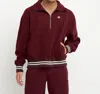 Champion High Pile Fleece Warmup Jacket In Maroon In Multi