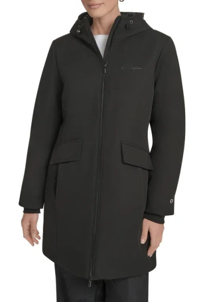 Champion Hooded Coat In Black