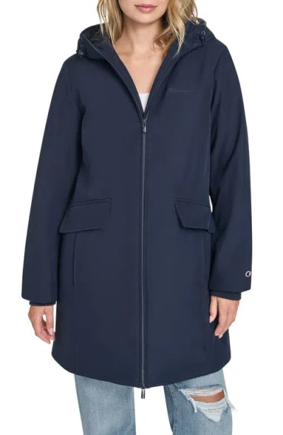 Champion Hooded Coat In Blue