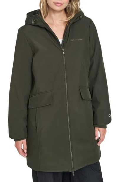 Champion Hooded Coat In Green