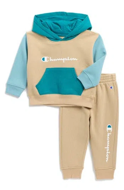 Champion Babies'  Hoodie & Joggers Set In Neutral