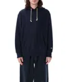 Champion Jersey Cotton Hoodie Kangaroo Pocket In Blue