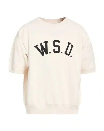 Champion Index + Archives Man Sweatshirt Ivory Size L Cotton In White