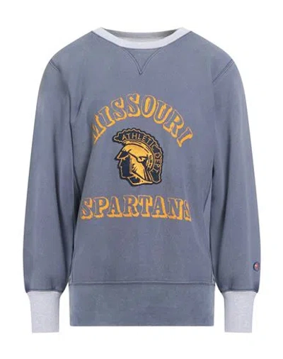 Champion Index + Archives Man Sweatshirt Slate Blue Size L Cotton, Polyester