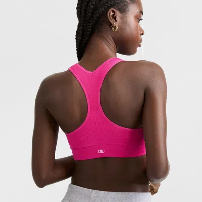 Champion Infinity Racerback Bra, C Logo In Pink
