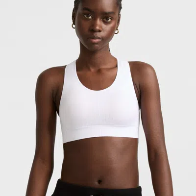 Champion Infinity Racerback Bra, C Logo In White