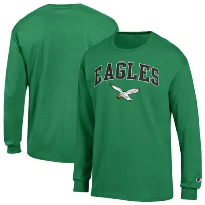 Champion Kelly Green Philadelphia Eagles Arch Over Logo Long Sleeve T-shirt