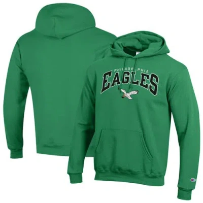 Champion Kelly Green Philadelphia Eagles Powerblend Arch Over Logo Hoodie