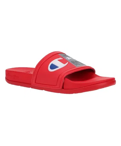 Champion Kids  Ipo Squish Sandals Red White Comfort Slip On Slide Zpo2890 In Animal Print