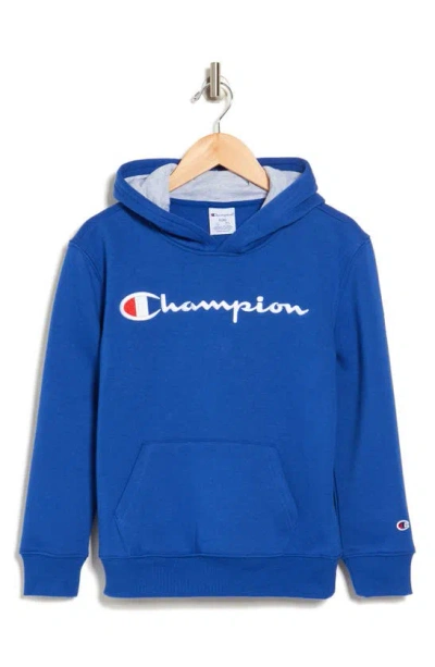 Champion Kids' Fleece Hooded Pullover In Surf The Web