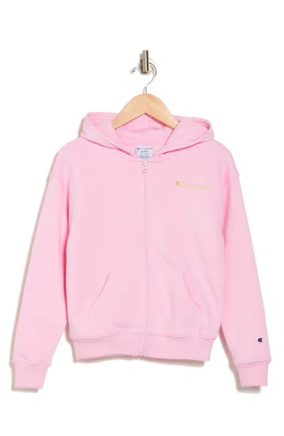 Champion Kids' Fleece Zip Hoodie In Pink