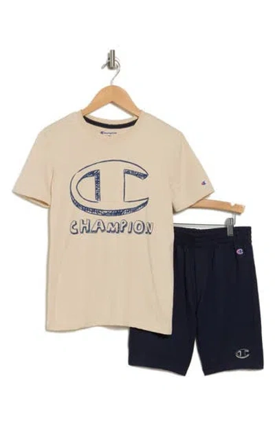 Champion Kids' Graphic T-shirt & Shorts Set In Stone