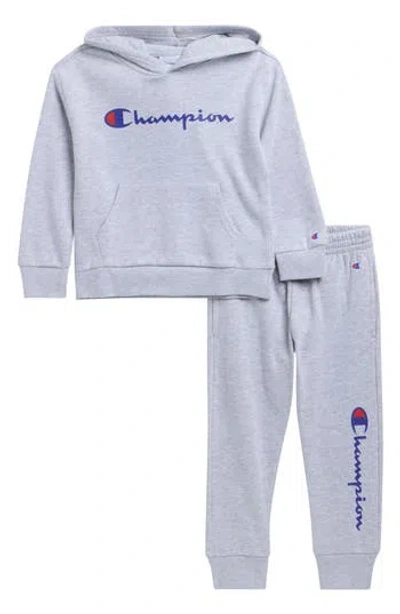 Champion Kids' Signature Hoodie & Joggers Set In Gray