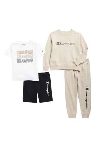 Champion Kids' Sweatshirt, Pants, T-shirt & Shorts Set In Multi