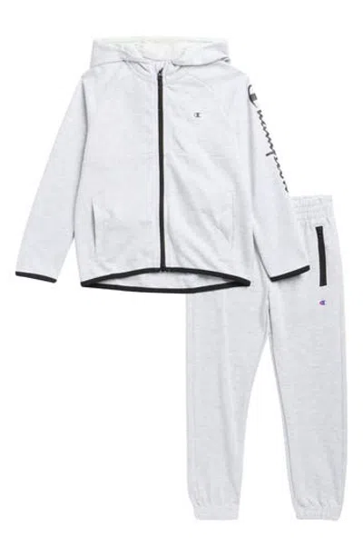 Champion Kids' Zip Hoodie & Joggers Set In Gray