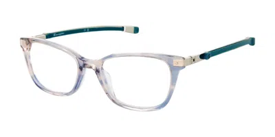 Champion Lark C03 Occhiali Da Vista Blu Per Donna (solo Montatura) In Metallic