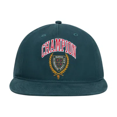 Champion Laurel Shield Flat Brim Adjustable Hat In Green