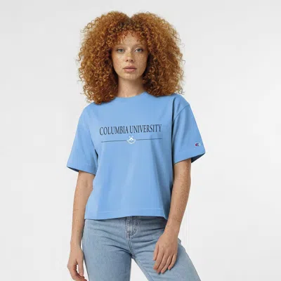 Champion Light Blue Columbia University Waist Length Wordmark T-shirt