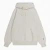 CHAMPION CHAMPION LIGHT GREY COTTON BLEND HOODIE