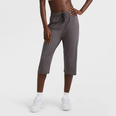 Champion Lightweight Lounge Capri Pants, C Logo In Gray