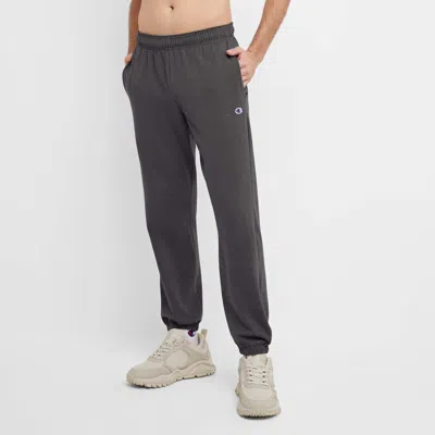 Champion Lightweight Lounge Pants, Cinched Hem, C Logo In Gray