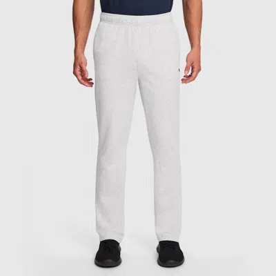 Champion Lightweight Lounge Pants, Open Hem, C Logo In White