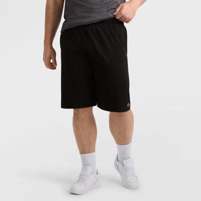 Champion Lightweight Lounge Shorts, C Patch Logo - Big & Tall In Black