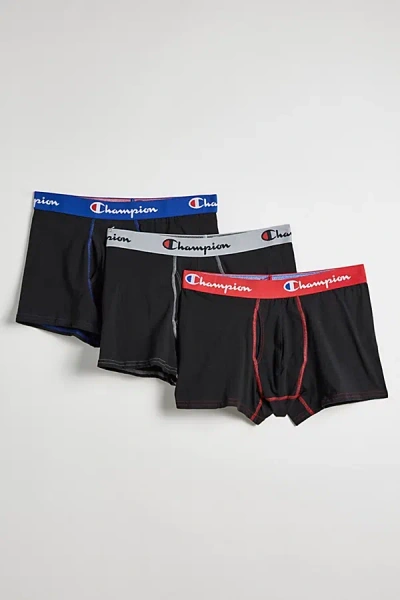 Champion Lightweight Stretch Cotton Trunk 3-pack In Black, Men's At Urban Outfitters