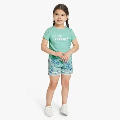 Champion Kids' Little Girls 2-pc. Short Set In Green