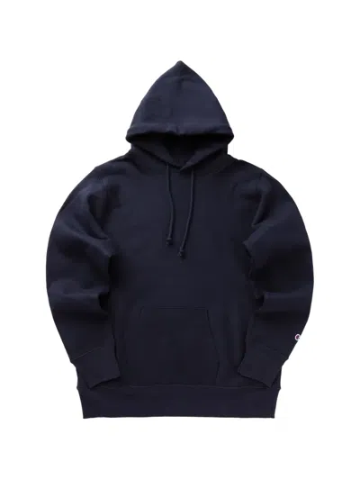 Champion Logo-detail Drawstring Hoodie In Blue